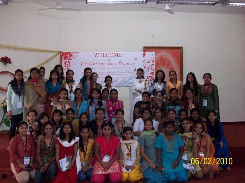 DMLT students attending  ‘Conference  on Iron Deficiency’ at Hyderabad