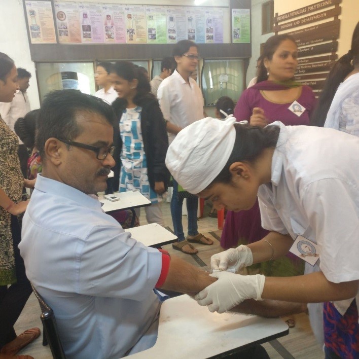 Health Checkup camp for Teaching & Non-teaching staff by DMLT during URJITA