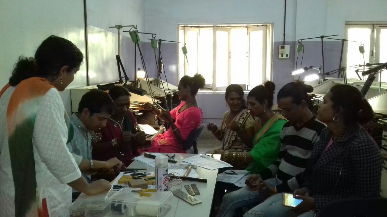 Transgenders attending Skill Development workshops during URJITA